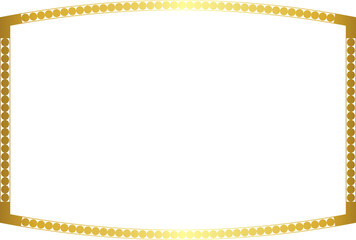 Rectangle Vintage Frame horizontal round circular graphic design artistic Gold picture frame luxury golden frame gold border vector royals framework decoration decorative element white background