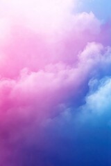 Obraz premium Dreamy clouds blend vibrant pink and blue hues, creating a serene and tranquil atmosphere suitable for various creative projects.