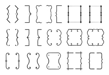 Different brackets set. Vector illustration