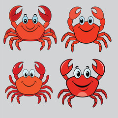make a very simple and smiley crab