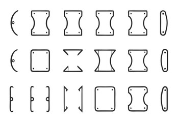 Different brackets set. Vector illustration