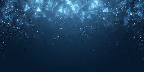 Obraz premium Abstract background with blue and white geometric shapes and a gradient blue background.