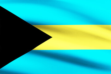 Bahamas flag illustration or picture. Patriotism concept
