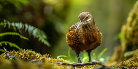 Endangered kiwi bird during day time,

