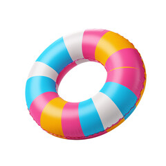 Obraz premium Colorful inflatable pool float in vibrant summer design