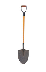 used shovel isolated on transparent background