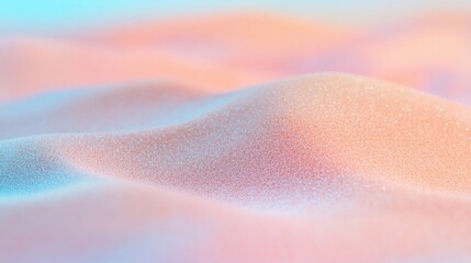 Pastel-colored sand dunes with soft textured surface in abstract composition