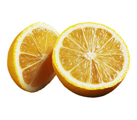 yellow lemon cut in half
