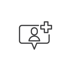 Obraz premium Follow Notification line icon