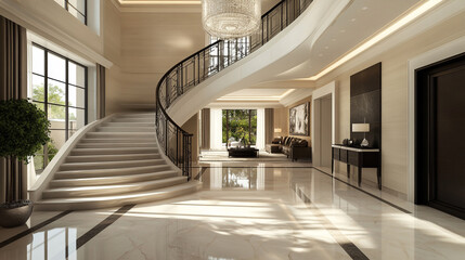 Obraz premium architecture interior beautiful apartment, interior.