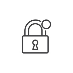 Privacy Alert line icon