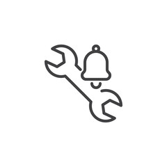 Maintenance Notification line icon