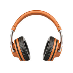 Stylish orange and black wireless headphones for music enthusiasts