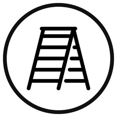 Editable folding ladder, step, stepladder vector icon. Construction, tools, industry. Part of a big icon set family. Perfect for web and app interfaces, presentations, infographics, etc