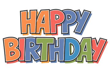 Cartoon Funny Letter Happy Birthday