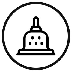 Editable temple, shrine vector icon. Landmark, monument, structure, culture, building, architecture. Part of a big icon set family. Perfect for web and app interfaces, presentations, infographics, etc