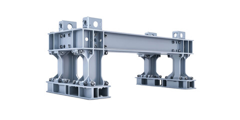 Industrial heavy duty steel beam structure for construction projects