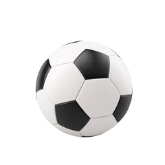 Fototapeta premium Classic black and white soccer ball on a transparent background