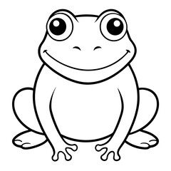 Happy Frog Silhouette for Creative Projects and Artwork