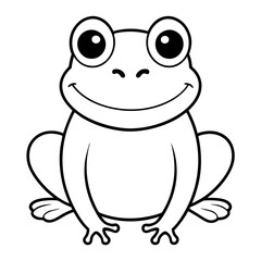 Cute Frog Vector Illustration for Kids and Nature Designs