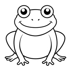 Adorable Frog Line Art for Coloring Pages and Crafts