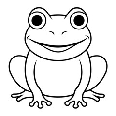 Adorable Frog Line Art for Coloring Pages and Crafts