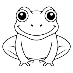 Smiling Frog Vector for Educational and Fun Designs
