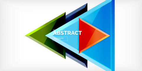 Triangle glass shapes geometric abstract background. Vector Illustration For Wallpaper, Banner, Background, Card, Book Illustration, landing page