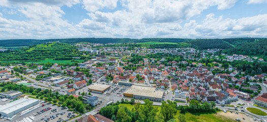 Die Stadt Bopfingen am Ipf im Ostalbkreis im Luftbild 