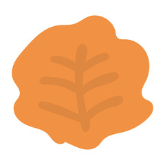 デフォルメされた茶色の葉っぱ⭐︎PNG