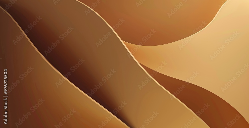Wall mural a background with a gradient of dark yellow and light brown, with a simple paper-like, clean and min
