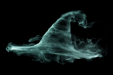 Fototapeta premium Smoky Halloween Witch Hats Effect Photo Overlays - High-Resolution Overlays Featuring Spooky Witch Hats and Smoky Effects for Adding Eerie Halloween Vibes to Your Photos and Designs. Generated AI