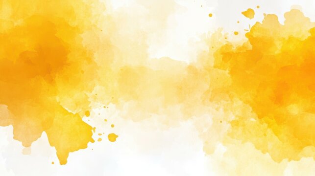 Bright yellow watercolor background ideal for vibrant designs, adding a playful touch to any creative project.