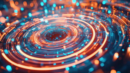 A sleek, abstract image emerges from a hightech electronic device, blending art and innovation seamlessly.