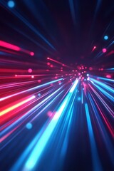 Fototapeta premium Experience an abstract background that fuses troninspired aesthetics with cosmic elements and vibrant lasers.