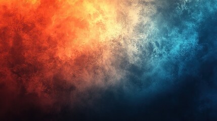 Fototapeta premium A vibrant blend of orange and blue hues creates a dynamic and abstract background, perfect for artistic and creative projects.