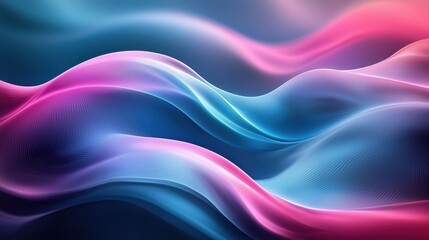 Fototapeta premium Dynamic waves of color blend smoothly in a vibrant gradient, creating a visually captivating abstract design.