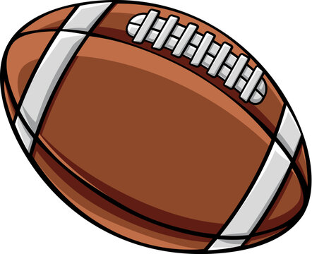 recommend clip art: An American Football ball cartoon sports icon illustration