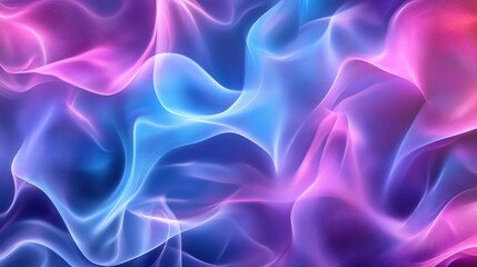 Obraz premium Abstract colorful flowing wave patterns with blue and pink hues creating a dreamy effect