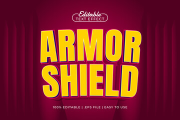 armor shield editable text effect with a knight and king text style