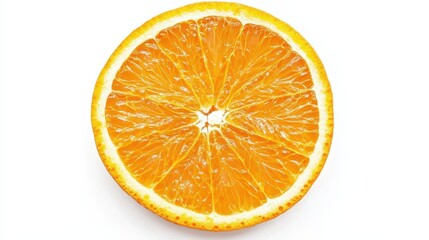 Close-up of a Freshly Cut Orange Slice