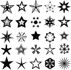 Obraz premium Star collection. Different stars set. Vector illustration