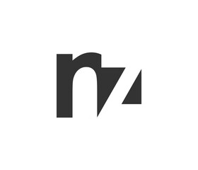 NZ creative geometric initial based modern and minimal logo. Letter n z trendy fonts.