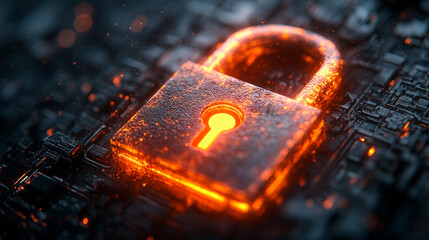 Yellow Digital Data Security Blockchain Concept in Low Resolution Version 2 with Abstract Patterns