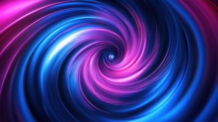 Colorful abstract spiral pattern with swirling pink and blue light trails