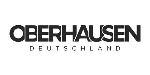 Oberhausen Deutschland, modern and creative vector illustration design featuring the city of Germany for travel banners, posters, and postcards.