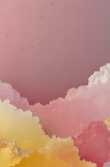 watercolor background with clouds