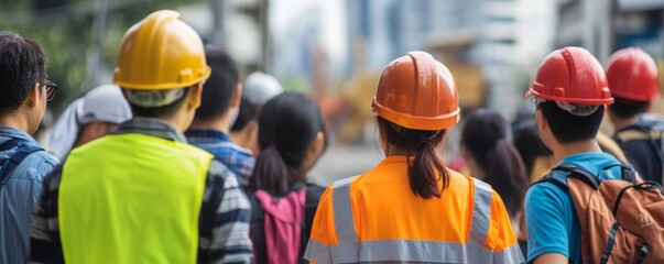 Emergency Preparedness Drill - People Showing Calm Awareness and Following Safety Protocols
