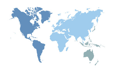 World map on white background. All countries in The World different colors. Can use for printing, website, presentation element, textile. World map vector illustration, high-resolution, travel.