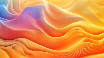 Obraz premium Vibrant abstract wave pattern in warm colors with smooth gradients